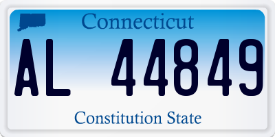 CT license plate AL44849