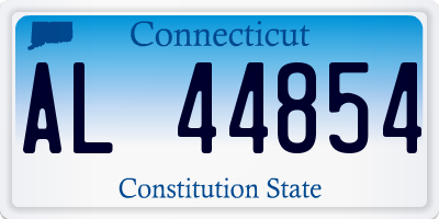 CT license plate AL44854