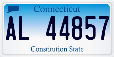 CT license plate AL44857
