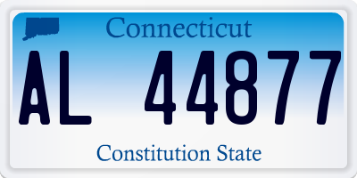 CT license plate AL44877
