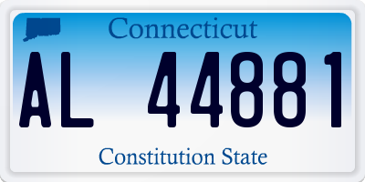 CT license plate AL44881