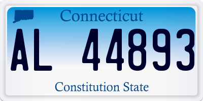 CT license plate AL44893