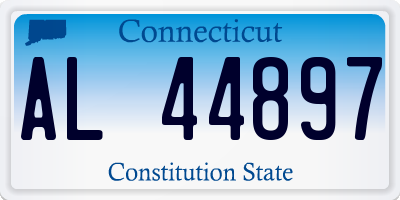 CT license plate AL44897