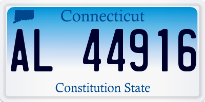 CT license plate AL44916