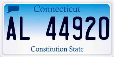 CT license plate AL44920