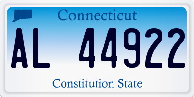 CT license plate AL44922