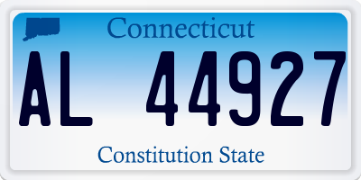 CT license plate AL44927