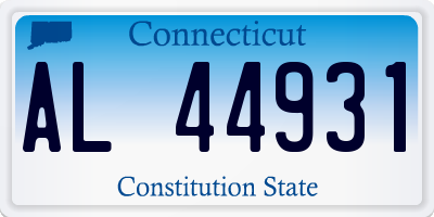 CT license plate AL44931