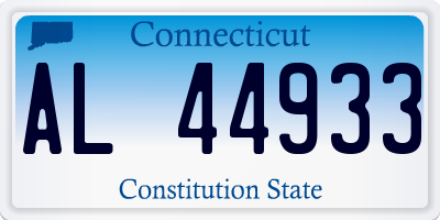 CT license plate AL44933