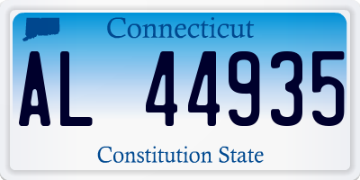 CT license plate AL44935