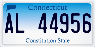 CT license plate AL44956