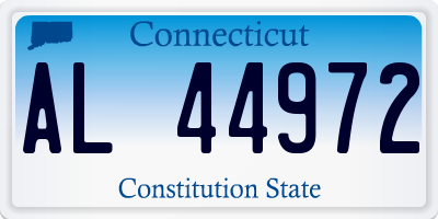 CT license plate AL44972