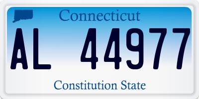 CT license plate AL44977