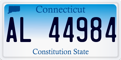 CT license plate AL44984