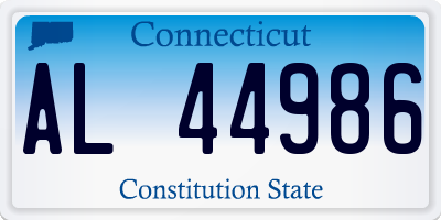 CT license plate AL44986