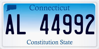 CT license plate AL44992