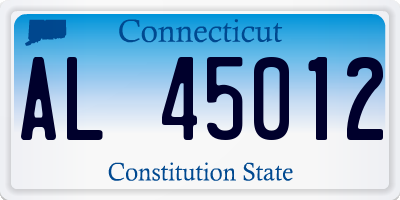 CT license plate AL45012
