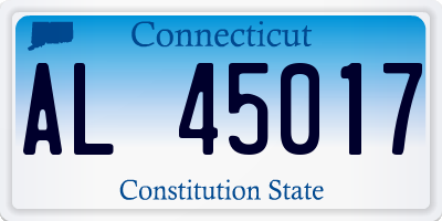 CT license plate AL45017