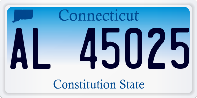 CT license plate AL45025