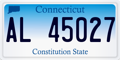 CT license plate AL45027