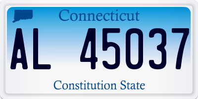 CT license plate AL45037