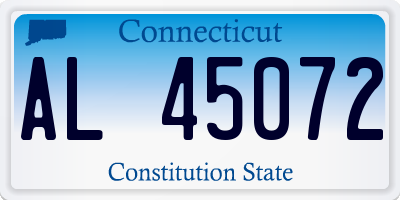 CT license plate AL45072