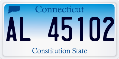 CT license plate AL45102