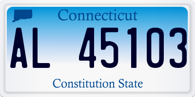 CT license plate AL45103