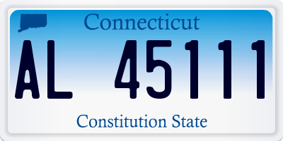 CT license plate AL45111