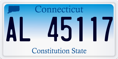 CT license plate AL45117