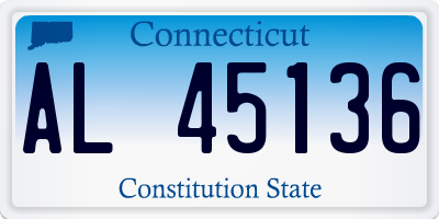 CT license plate AL45136