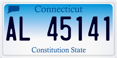 CT license plate AL45141