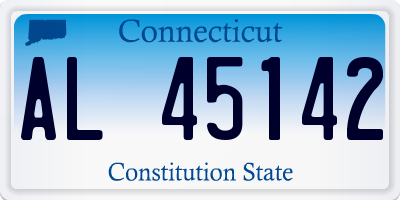 CT license plate AL45142