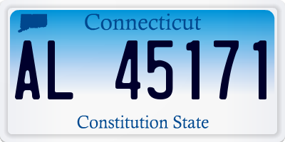 CT license plate AL45171