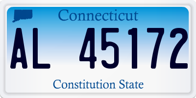 CT license plate AL45172