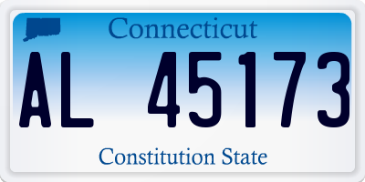 CT license plate AL45173