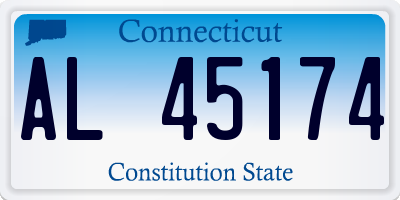 CT license plate AL45174