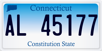 CT license plate AL45177