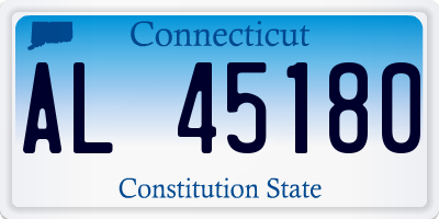 CT license plate AL45180