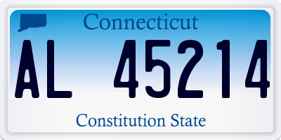 CT license plate AL45214