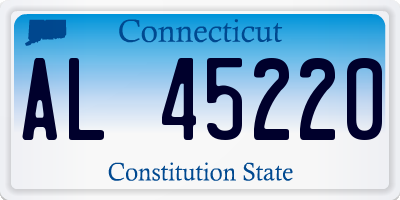 CT license plate AL45220