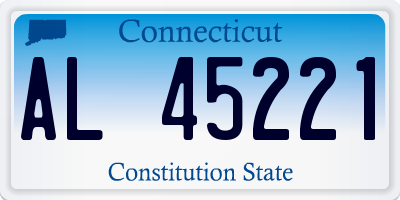 CT license plate AL45221