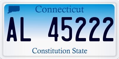 CT license plate AL45222