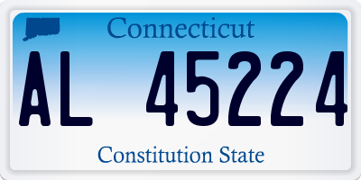 CT license plate AL45224