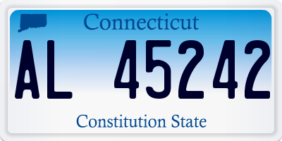CT license plate AL45242