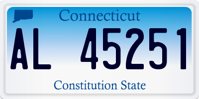 CT license plate AL45251