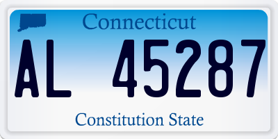 CT license plate AL45287