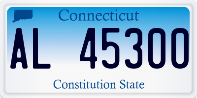 CT license plate AL45300