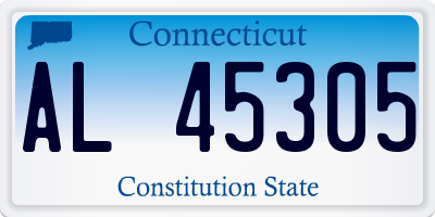 CT license plate AL45305