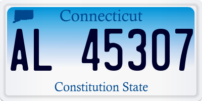 CT license plate AL45307
